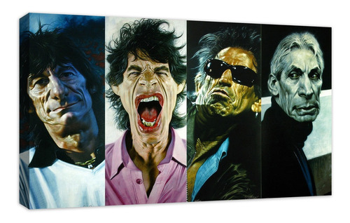Cuadro Canvas Decorativos,  Rolling Stones Caricatura
