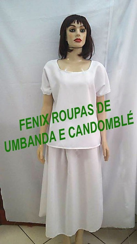 Conj Feminino Raçao/ Oxford/candomblé/umbanda/roupas Simples