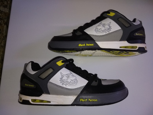 Tênis Skat Skatista Bike Red Nose Couro Preto Branco Cinza 9 | Mercado Livre