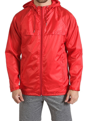 Campera Rompeviento Hombre Impermeable Capucha 