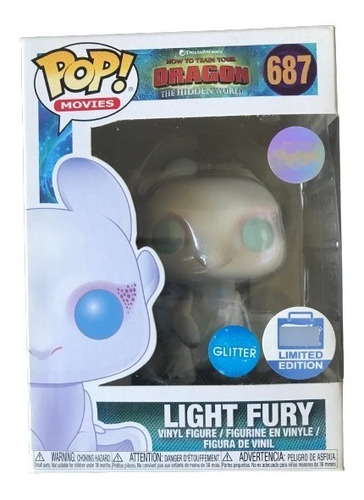 Funko Original Light Fury Glitter-como Entrenar A Tu Dragon