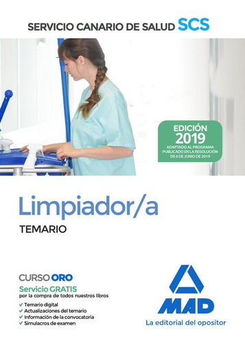 Limpiador/a Del Servicio Canario De Salud. Temario, De 7, Editores. Editorial Mad, Tapa Blanda En Español