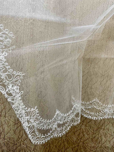 Imagen 4 de 4 de Bellos Velos De Novia Bordado En Ivory Y Blanco 1.5 Mts