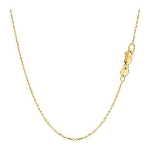Collar De Cadena De Enlace De Cable De Oro Amarillo De 14 K,