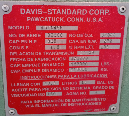 Extrusora Para Hule (Usado)