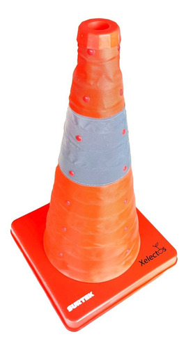 Cono De Tránsito Plegable Con Banda Reflejante Surtek® 45 Cm Naranja