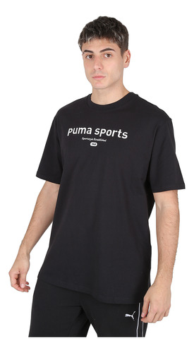 Remera Puma Graphic Sneaker Hombre En Negro