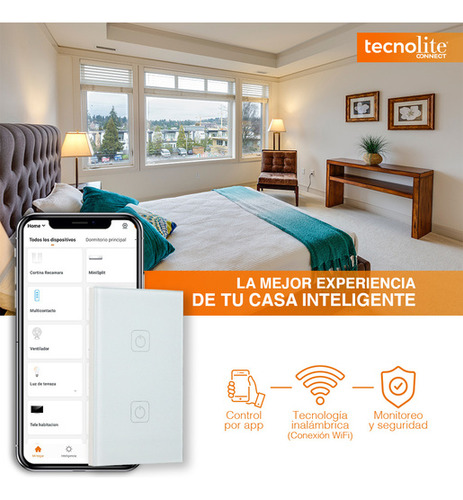 Apagador Inteligente Wifi 3 Botones Táctiles Tecnolite Creat