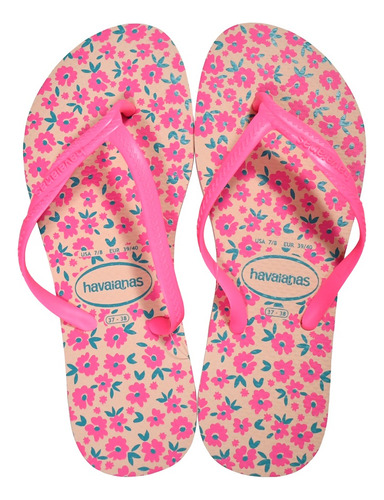 Ojotas Havaianas Mujer Fantasía Romance Rosa Rc Deportes