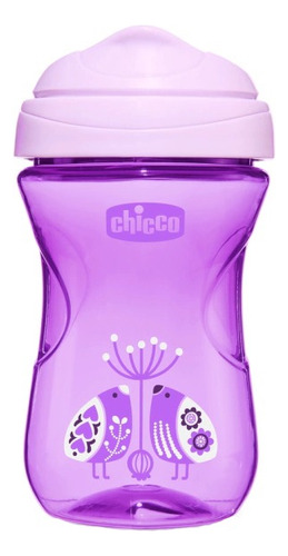 Vaso para bebés antiderrame Chicco Easy Cup color violeta de 266mL