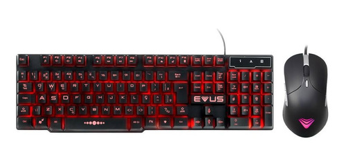 Kit Gamer Evus Mouse Magician 6400dpi E Teclado Thunder Led