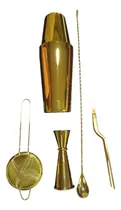 Comprar Kit De 5 Pz De Coctelería O Mixología Color Oro. Bartender