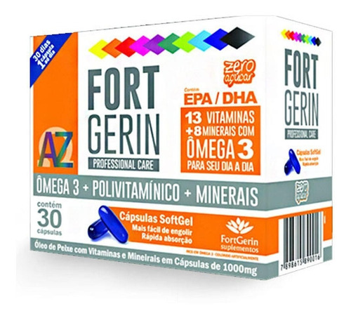 Kit 02 Suplemento Fort Gerin Omega Az 30 Cps - La San Day