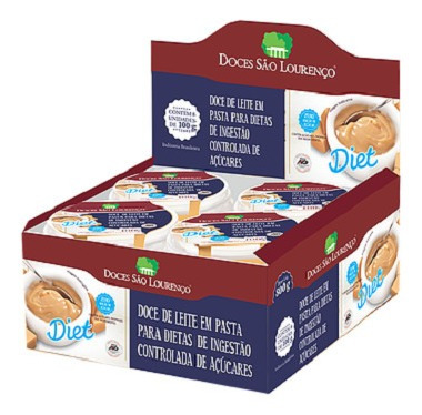 Imagem 2 de 2 de Doce De Leite Diet São Lourenço Display 8x100g