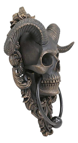 Li Aldaba De Puerta Con Cabeza De Esqueleto De Cabra,