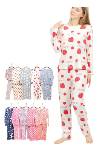 50 Pijama Polar Termica Dama Estampada Modelos Surtidos