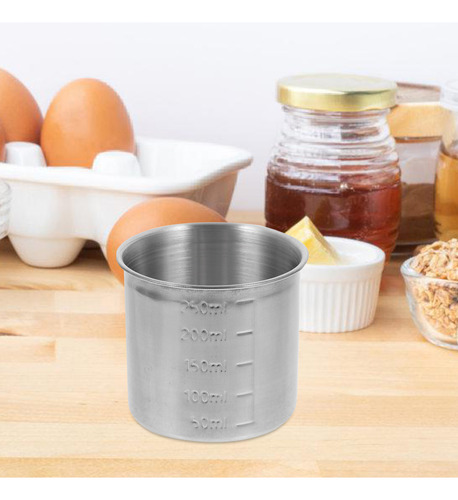 Taza Medidora Graduada De Acero Inoxidable, 2 Unidades, A Es