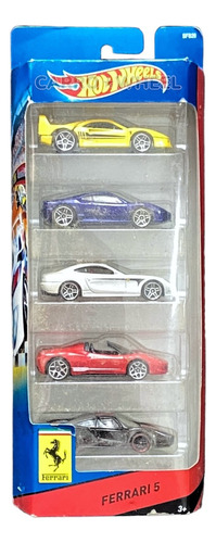 Hot Wheels Ferrari 5 Pack Exclusivo Raro Vhtf Escala 1:64