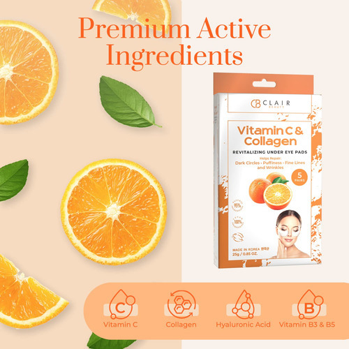 Clear Beauty Parches De Vitamina C Y Colgeno Para Debajo De
