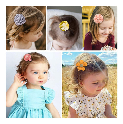 Horquillas Para El Pelo Para Bebé Niña Flores Y Accesorios.