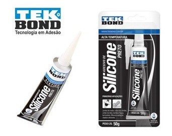 Silicone Preto Alta Temperatura Acético Tekbond 50g 