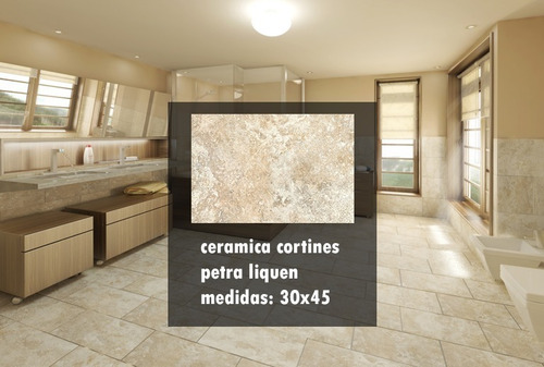 Imagen 2 de 4 de Ceramica Cortines Petra Liquen 30x45 1ra Proyectar