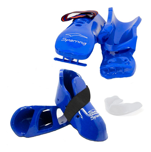 Kit Protectores Tkd Sparring Gran Marc 2 Pares + Bucal En3x