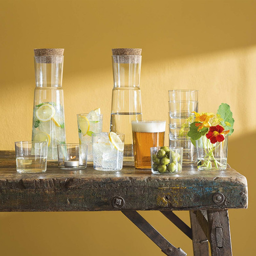 Jogo 6 Copos Longo Cristal Titânio Bohemia Jive 400ml