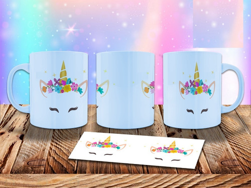 Imagen 4 de 10 de Plantillas Para Sublimar Tazas Unicornio 56 Diseños