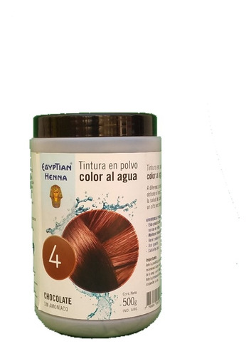 Egyptian Henna Tintura En Polvo Color Al Agua 0% Amonia 500