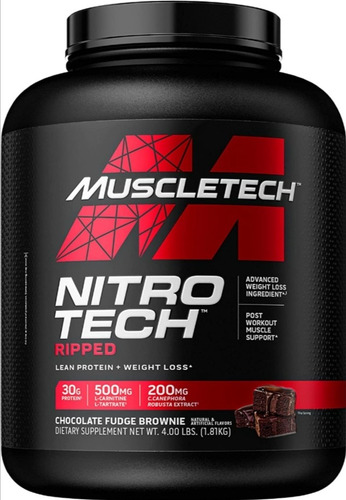 Proteina Muscletech Nitrotech Ripped 4 Libras