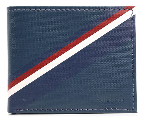 Nueva Tommy Hilfiger Cuero Para Hombre Doble Billfold Passca