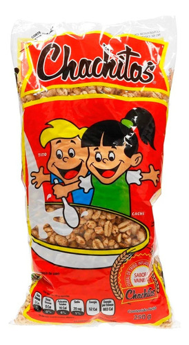 5 Pzs Chachitos Cereal De Trigo Inflado Sabor Vainilla 250gr