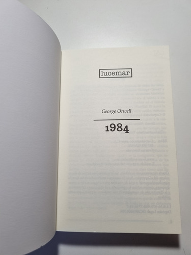 Libro 1984. George Orwell (Usado)