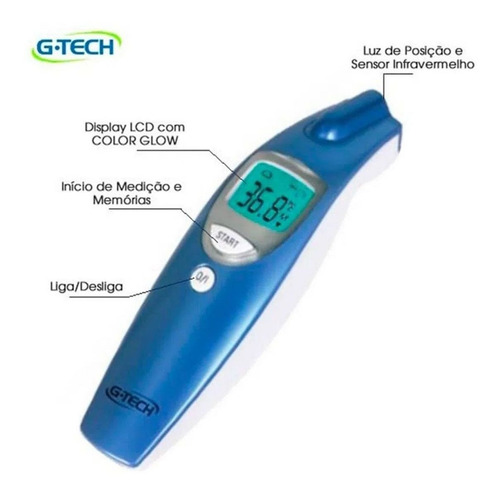 Imagem 5 de 7 de Termômetro Digital De Testa G-tech Laser Infravermelho Lm8