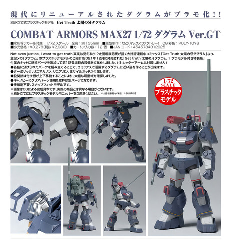 Armaduras de combate Fang Of The Sun Dougram Max27 1/72 modelo Ki
