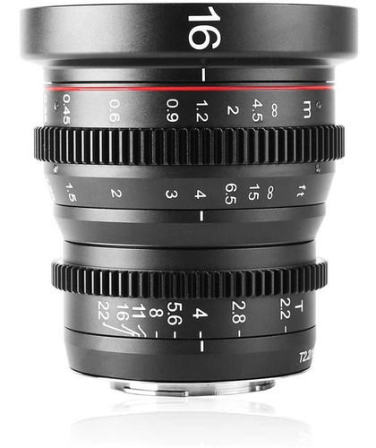 Lente Meike 16 Mm T2.2 Para Camara De Montaje Mft M43