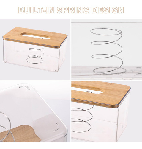 M Soporte De Caja De Pañuelos Acrílico, Rectángulo, Soporte