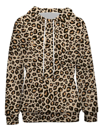 Sudaderas Con Capucha Y Estampado De Leopardo Para Mujer Cóm