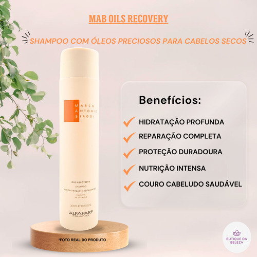 Shampoo Mab Oils Recovery 300ml - Reconstrução Capilar Pro
