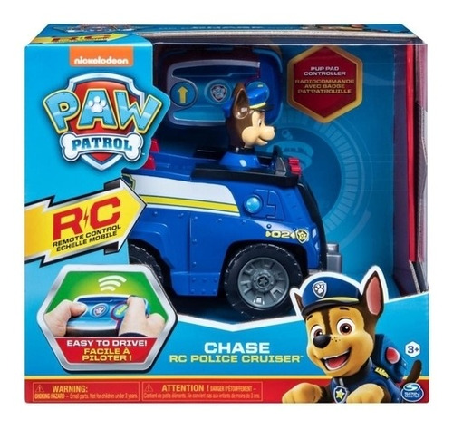 Imagem 2 de 10 de Carrinho Controle Remoto Patrulha Canina Chase Sunny 1298