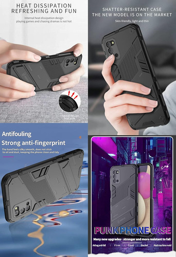 Funda Punk Uso Rudo Carcasa Para Poco F4 Gt 5g+mica Azul Xiaomi Poco F4 Gt 5g/redmi K50 Gaming