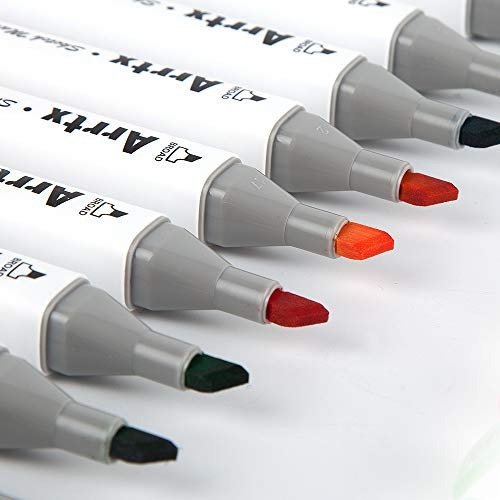 Arrtx Marcadores De Punta Doble Base 48 Colores De Alcohol,