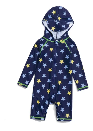 Traje De Baño Bebé Niños Protección Solar Uv Con Broches Ykk