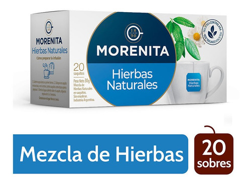 Morenita Te En Saquitos Mezcla De Hierbas X 20 Saquitos