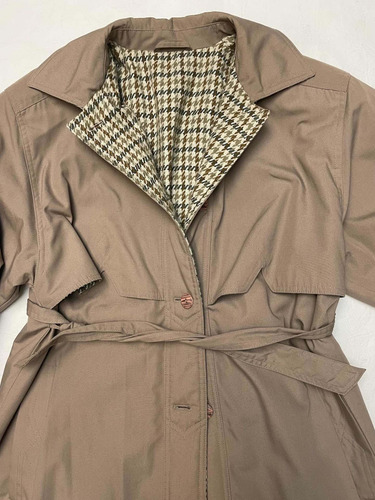 Trench Impermeable Vintage Mujer Talle M Amplio Alucinante (Usado)