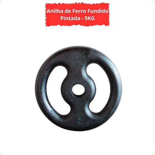 Kit Com 14 Anilhas De Ferro Fundido - 60 Kg