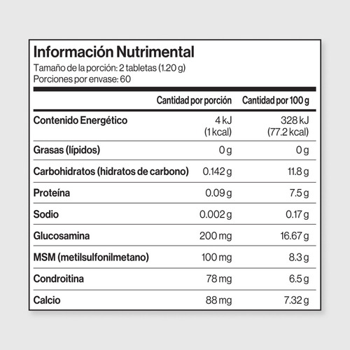 Immunotec Bionutric | Glucosamina, Condroitina Y Msm Sabor Sin sabor