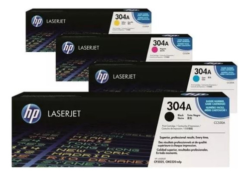 Kit De 4 Cartuchos Hp 304a Negro, Cian, Magenta, Amarillo