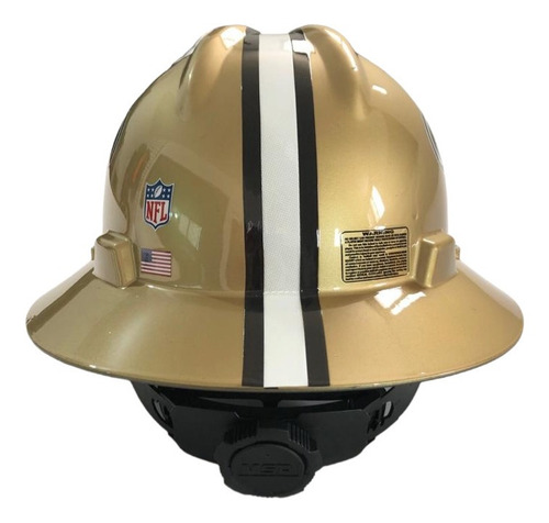 Casco De Seguridad Msa Dorado Nfl New Orleans Saints